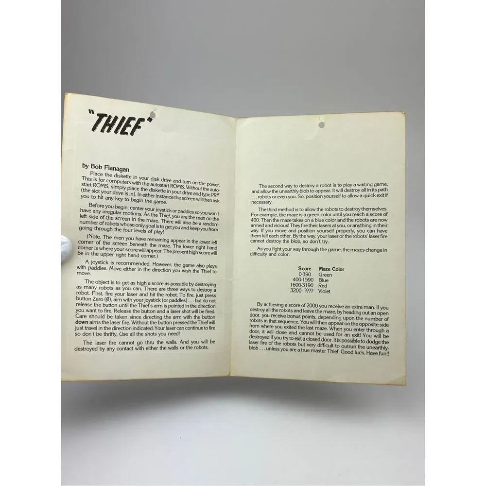 1981 Thief Software by Datamost for Apple II and Apple II Plus EY2442